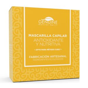 Sólida mascarilla capilar sólida antioxidante y nutritiva. Método Curly.